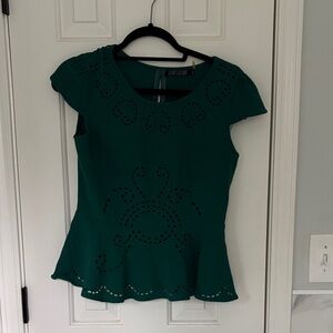 Green Peplum Top